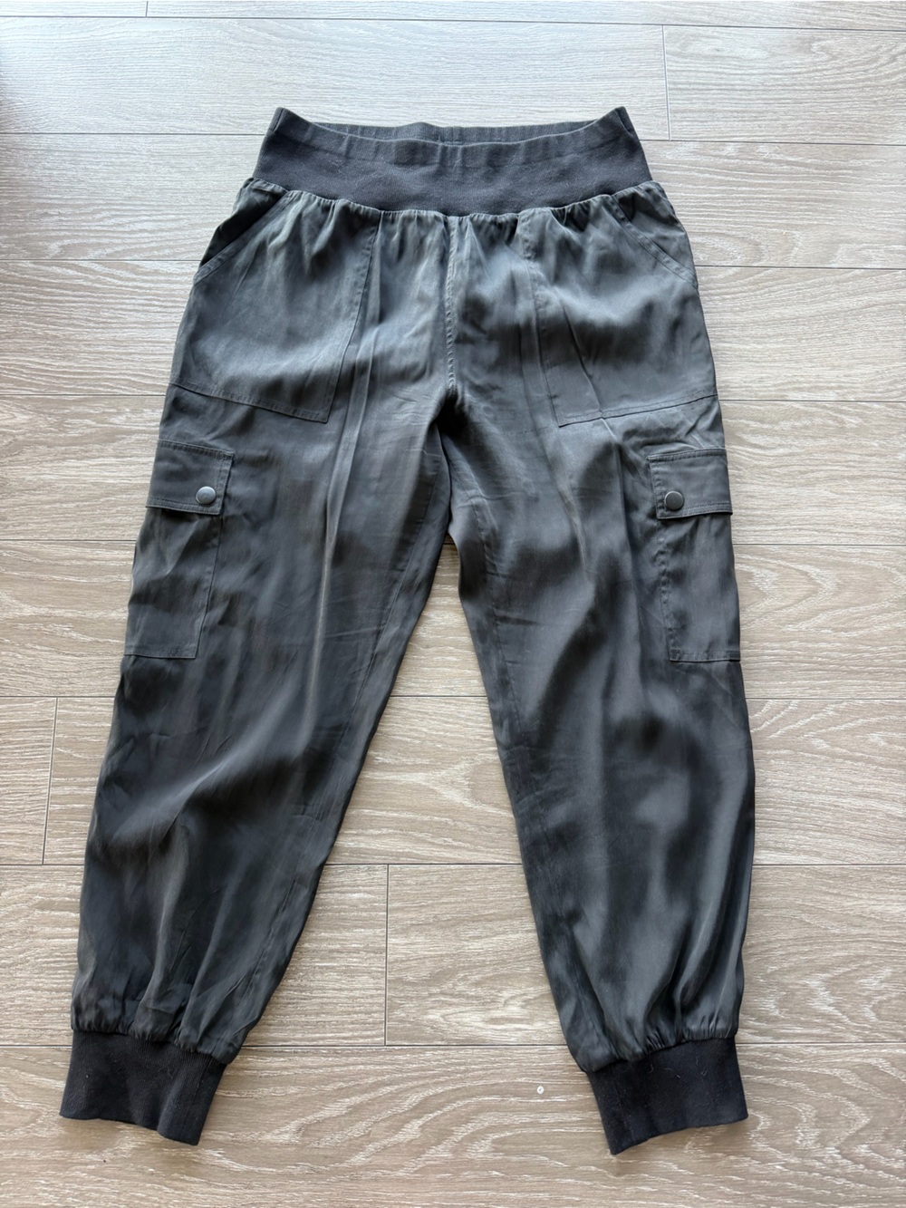 Michael Stars Black Silky Jogger Pants with Elastic Waistband